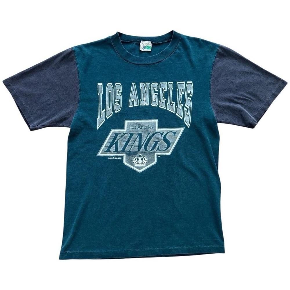 Vintage 80s Los Angeles Kings Hockey NHL Two Tone Graphic Sports T-shirt